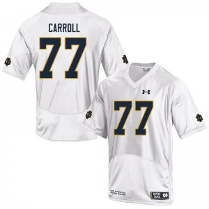 Notre Dame Fighting Irish Men's Quinn Carroll #77 White Under Armour Authentic Stitched College NCAA Football Jersey ONW1299KS